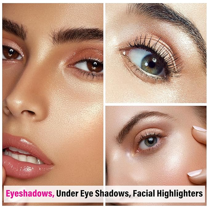 Boobeen 4-Color Makeup Palette, Highly Pigmented Glitter Eyeshadow