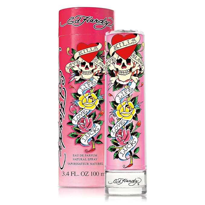Ed Hardy Perfume for Women, Eau De Parfum Spray with Warm Amber Notes, 3.4 fl oz