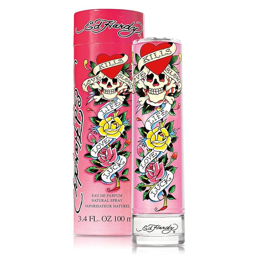 Ed Hardy Perfume for Women, Eau De Parfum Spray with Warm Amber Notes, 3.4 fl oz