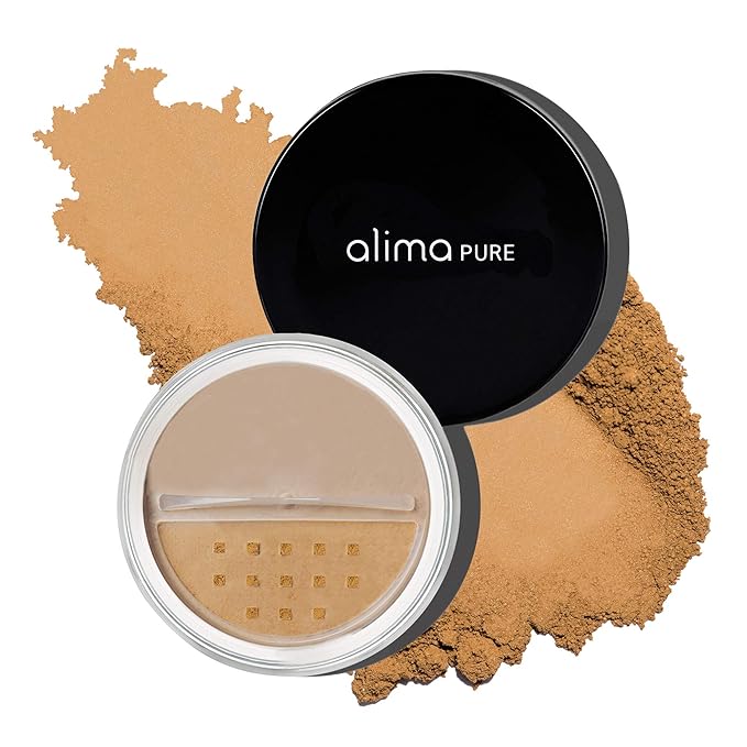 Alima Pure Matte Foundation Loose Mineral Powder Foundation Makeup, Loose Powder Makeup Oil Free Talc Free Powder, Natural Makeup Mineral Foundation Full Coverage Natural Foundation Powder .16 oz/4.5g