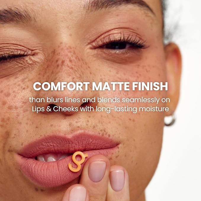 COLORGRAM NUDE BLUR TINT 08 HIP CHOCOLATE | Soft Velvet Matte Lip Stain & Cheek Tint | Lightweight Blurring Tint for a Smooth & Airbrushed Finish | 24H Hydration, Long-Lasting & Non-Sticky Formula