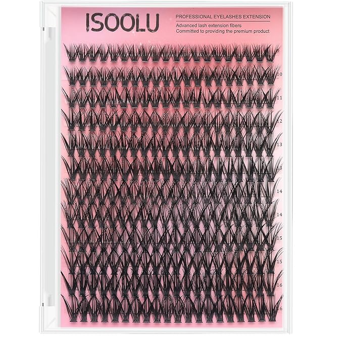 Fairy Lash Clusters Manga Individual Lashes C Curl Wispy Eyelash Clusters WideSpan Eyelash Extension Kit with Lash Bond and Seal Wet-Look Spiky Cluster Lashes (40D 240pcs)