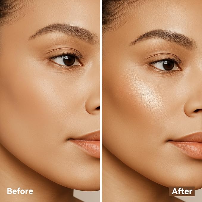 FV Cream Contour and Highlighter Stick - Highly Pigmented & Blendable for a Sculpted, Natural Glow | Waterproof & Long-Lasting Finish | Perfect for On-The-Go Makeup, 04 Light Amber & 03 Champagne