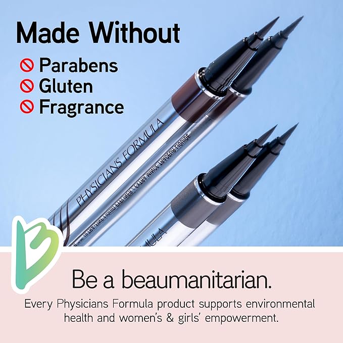 Physicians Formula Eye Booster, Lash-Enhancing 2-in-1 Eyeliner Serum, Dermatologist Approved, Hypoallergenic, Cruelty-Free & Vegan - Ultra Black