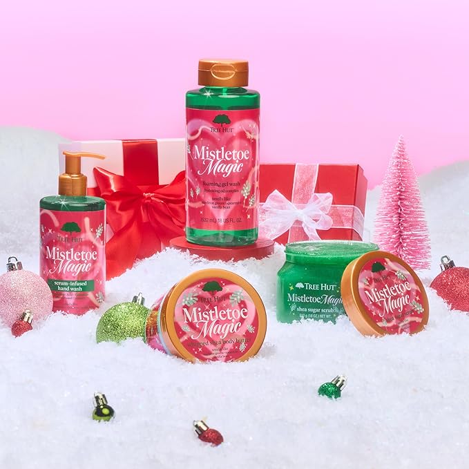 Tree Hut Mistletoe Magic Serum Infused Hand Wash, Nourish & Hydrate Hands, Strengthening Skin Care, Long-Lasting Scent, Cleanse & Lock in Moisture, Cermamide, Holiday Gift & Stocking Stuffer, 11 fl oz