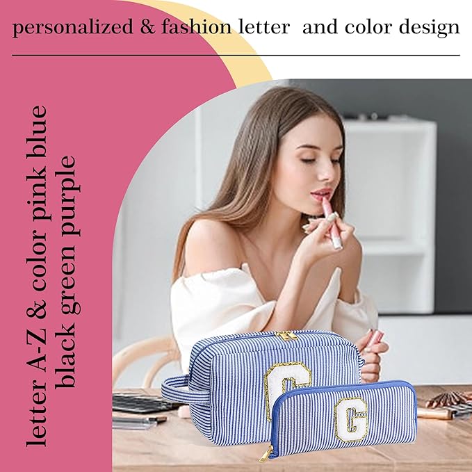 YOOLIFE Initial Makeup Bag for