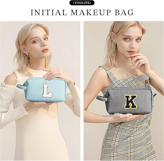 YOOLIFE Makeup Bag - Initial