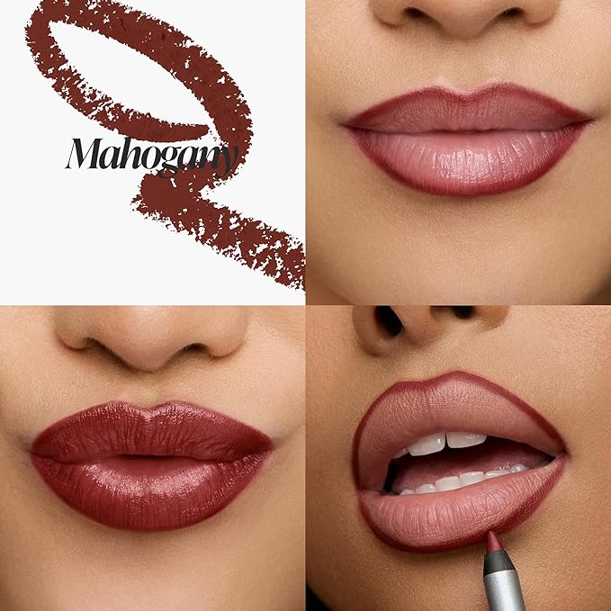 Wonderskin Lipliner Pencil - 360 Contour Lipliner, Long Lasting, Sharpenable Lip Pencil, Waterproof and Transfer-Proof Nude Lip Liner (Mahogany)