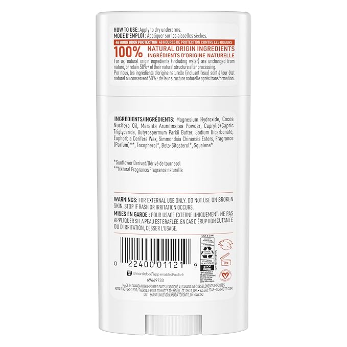 Schmidt's Aluminum-Free Vegan Deodorant Grapefruit & Apricot with 24-Hour Odor Protection, 2 Count for Women and Men, Natural Ingredients, Cruelty-Free 2.65 oz