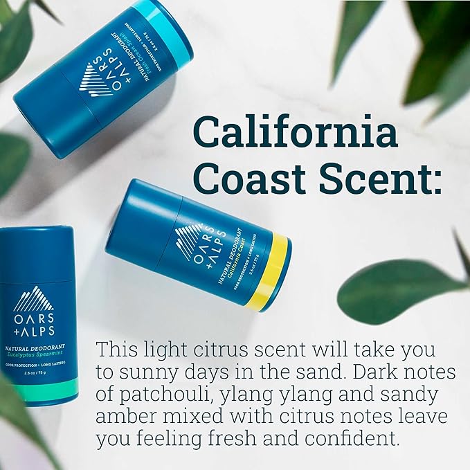 Oars + Alps Deodorant for Men & Women, Aluminum Free Deodorant for Men, Dermatologist Tested, Clean Ingredients, Non Toxic, Vegan, Long Lasting, Odor Protection, Variety Pack 3pk, 2.6oz