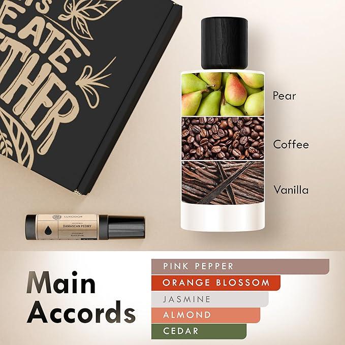 Inspired by Y S.L's B.lack O.pium - Damascus Poemy with perfume oil 10 ml Roll-On - pheromones perfumes for women cologne - dupes fragrances - Clean Paraben Free Vegan - 3.4 fl. oz (100ml)