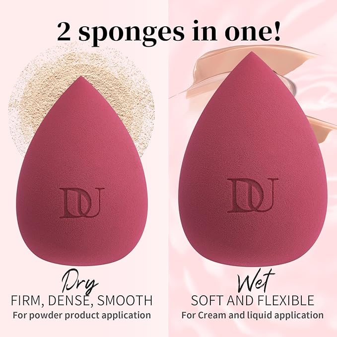 DUcare Christmas Sponges Makeup Blender Sponge for blending liquid Foundations, Powders and Creams