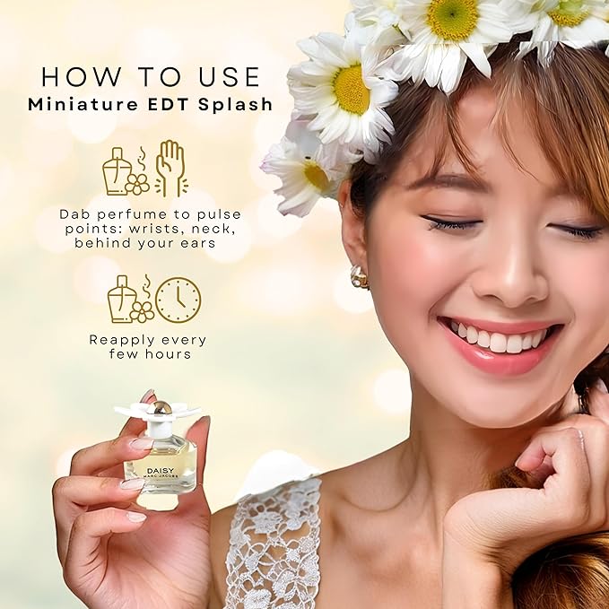 Marc Jacobs Daisy Perfume for Women EDT Mini Splash, 0.13 Ounce