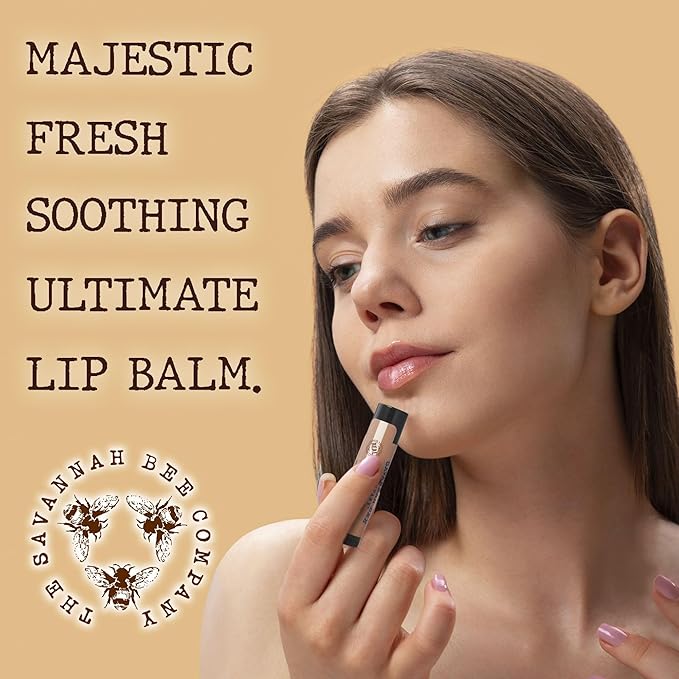 Savannah Bee Lip Balm Hanger 0.15 oz - Invigorating Mint Flavor - Natural Ingredients for Supple, Soft Lips - Convenient Hanger Design (.15 Oz, Sweet Tea)
