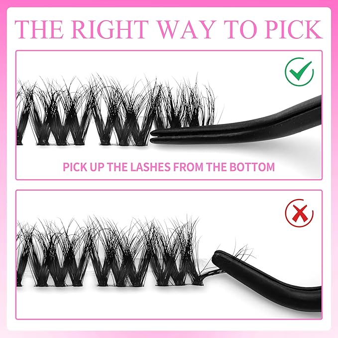 VEYESBEAUTY Lash Clusters Kit Fluffy Individual Lash Extensions VBmuse 3D Layered Volume Eyelashes kit Thin & Invisible Band Wispy Faux Mink Lash Mixed Length 10-18mm with Bond&Seal Remover Applicator