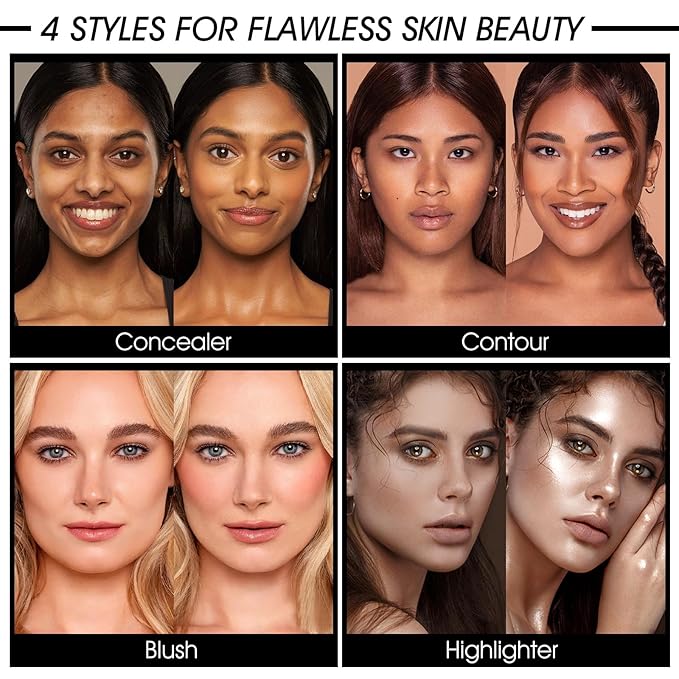 12 Colors Cream [Contour+Concealer] Makeup Palette for Cheeks