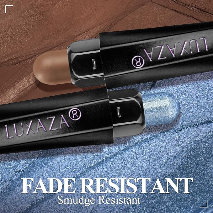 10PCS Cream Eyeshadow Stick Set,Pro Longwear Eye Shadow Brightener Pencil Crayon Makeup Sticks