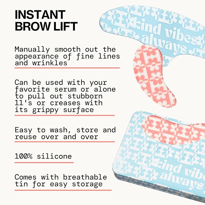 Pacifica Reusable Mask Set – Silicone Undereye & Brow Mask Set for Forehead & Under Eye, Anti-Wrinkle, Firming, Pair with Serum, Vegan & Cruelty-Free, 3 Pieces