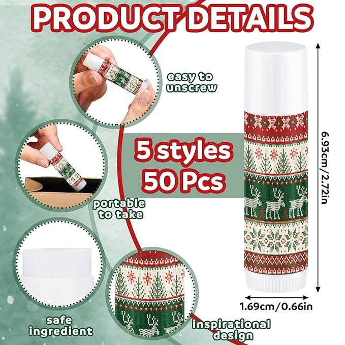 Dunzy 50 Pcs Lip Balm in Gift