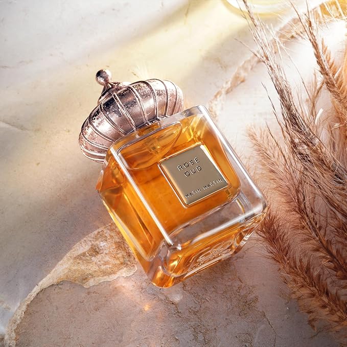 MATIN MARTIN Rose Oud for Unisex - Arabian Perfume for Women & Men - Long Lasting Fragrance with Saffron, Bergamont, Jasmine, Sandalwood, Cedar Notes - Arabic Cologne - Travel Size - 3.4 oz EDP Spray