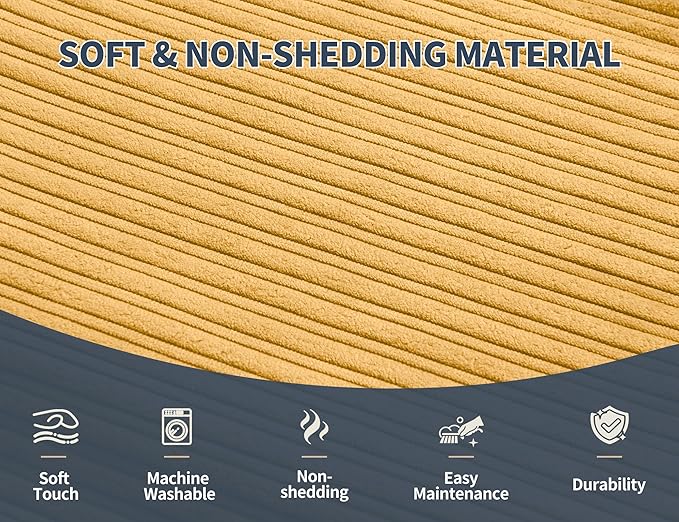 Pouf Ottoman Foot Stools Ottoman with Foam Small Corduroy Ottomans for Living Room Ottomans Pouf 20x15 Floor Poufs Foot Rest for Office Chair Yellow Foot Stool Small