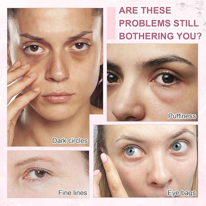 5% Caffeine Eye Serum Treatment,Hyaluronic Acid & Niacinamide, Under Eye Cream for Dark Circles, Anti Aging 360° Massage Rollerball - Reduce Puffiness, Wrinkles & Fine Lines, 0.5 fl. oz