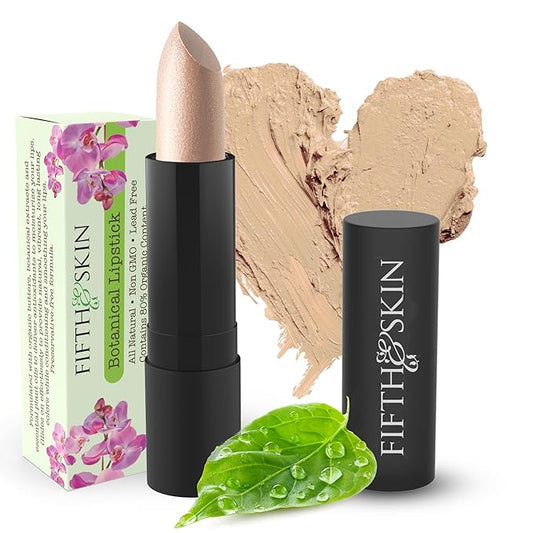 Fifth & Skin BOTANICAL Lipstick (JICAMA) | Made in USA | Vegan | Natural | Organic | Certified Cruelty Free | Paraben Free | Petroleum Free | Healthy Color that's Good for your Lips!