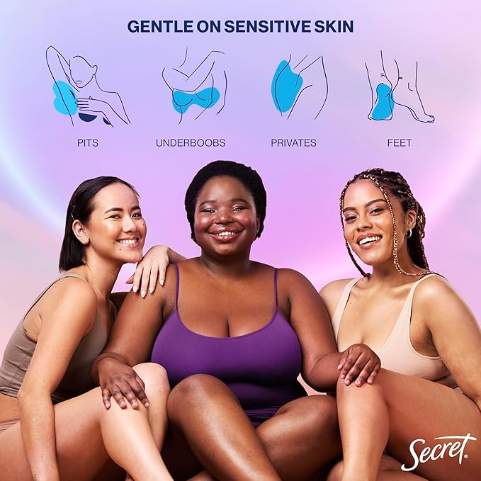 Secret Whole Body Deodorant Dry Feel Stick + Absorbs Sweat for Women, Naturally Derived Ingredients, Light & Fresh Scent, Aluminum Free Deodorant Stick, 72 HR Odor Protection, 2.4 oz