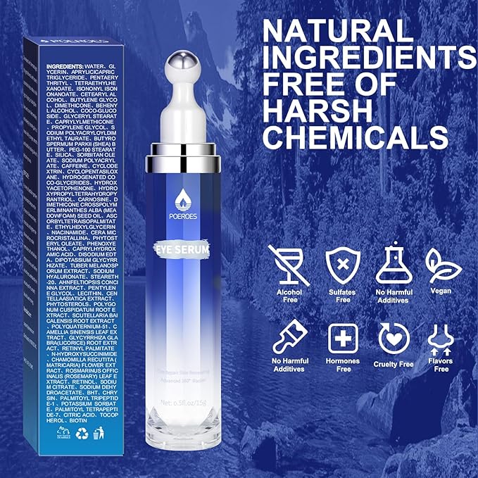 Eye serum with 8% caffeine