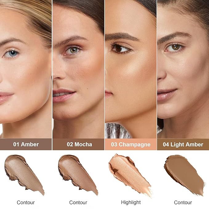 FV Contour & Bronzer Stick - 2-in-1 for Sculpting & Warmth | Natural Matte Finish, Creamy & Blendable, Waterproof & Long-Lasting Formula, Beginner Friendly, Cruelty-Free, Shade 02 Mocha