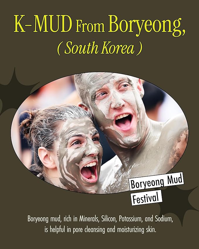 BRMUD Relief Mud Pack to Foam Cleanser - 2-in-1 Purifying & Hydrating Korean Foaming Clay Mask Facial Cleanser for Pore & Sebum Control - Makeup Cleansing Face Wash Korean Skincare (3.71 fl oz)