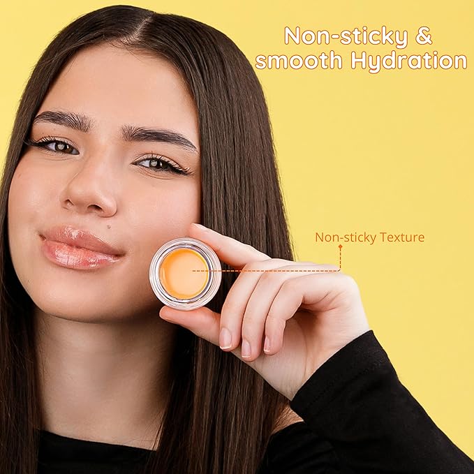 Original My Bee Balm Lip Balm - Peach Hydrating Balm Honey Pot for Dry, Chapped & Cracked Lips with Propolis, Honey & Vitamin E - Soften, Smooth & Reduce Lip Lines