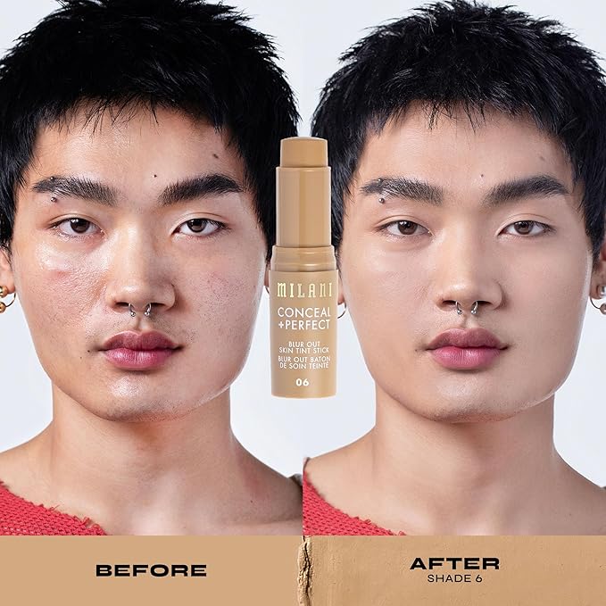 Milani Conceal + Perfect - Skin Tint Stick, Blur Out Tinted Moisturizer Makeup, Shade 06