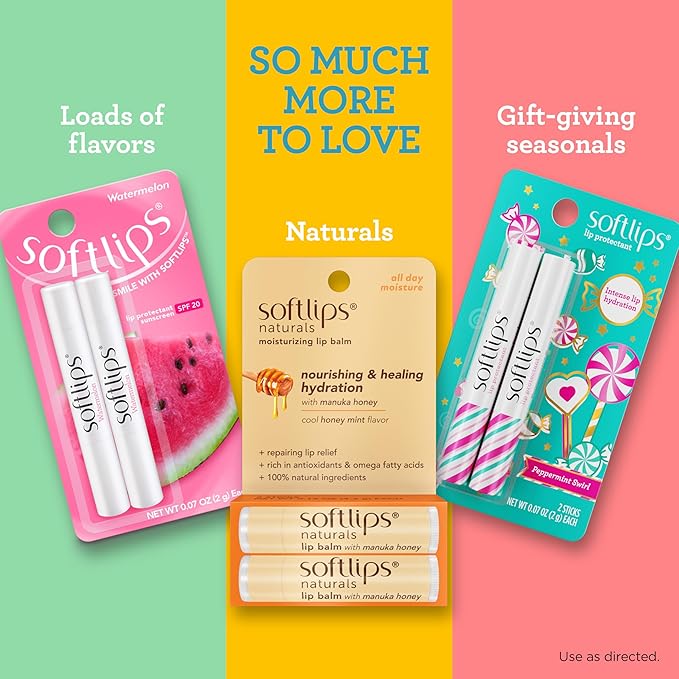 Softlips Watermelon Lip Balm 2-Pack Lips
