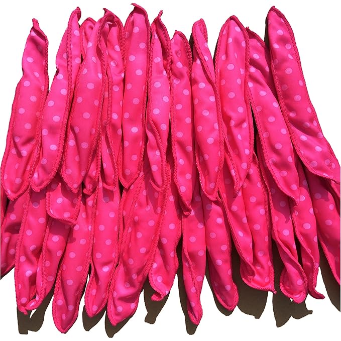 Aimin Soft Curlers for Overnight Heatless Curls, No Heat Foam Rollers for Long Hair, Satin Sponge Curlers (30 pcs, pink)