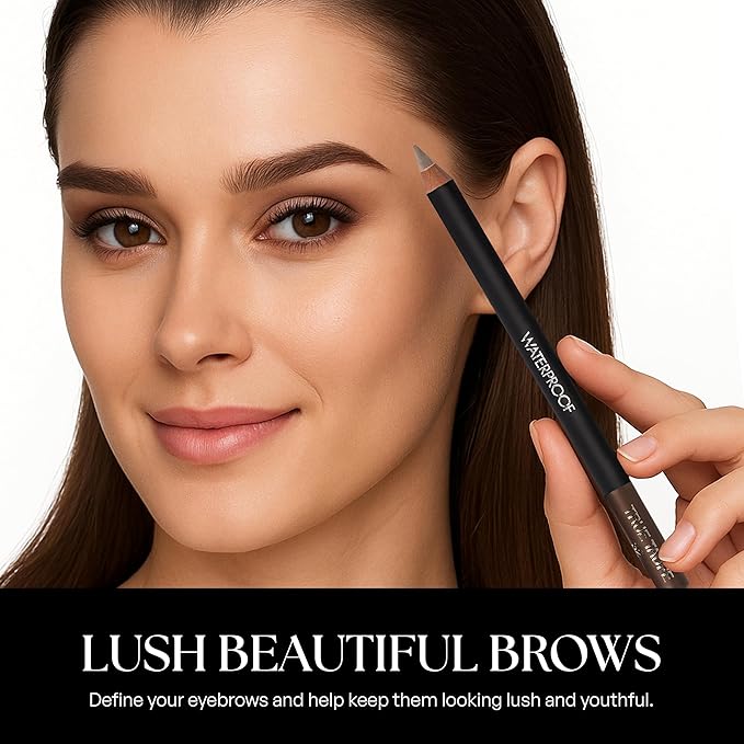 Sorme Cosmetics Waterproof Eyebrow Pencil (True Taupe) | Natural Defining Brow Liner with Brush | Smudge-Proof & Waterproof Eyebrow Makeup | Nourishing Eye Brow Pencil for All Skin Types