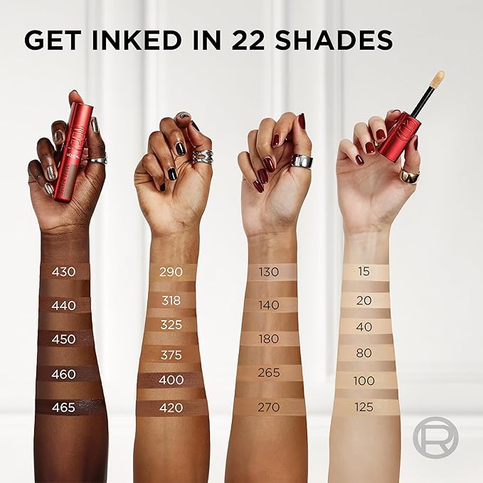 L'Oreal Paris Infallible Skin Ink 2-in-1 Foundation Concealer Hybrid Face Makeup, up to 48HR Transfer-Resistant with Buildable Light to Full Coverage, 460 Rich Neutral