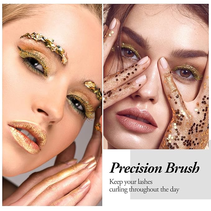 Colored Fiber Mascara, Waterproof Long Lasting Eyelash Mascara, Glitter Eyeshadow And Brow, Volume And Length, Sparkle Eye Makeup