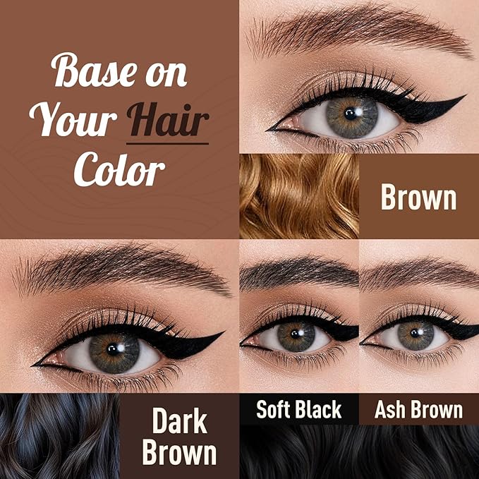 Microblading Brow-Fection Brow Eyebrow Pencil – Angled Brush Tip, Wild Natural Hair-Like Strokes, Patented Design, Long-Lasting & Smudge-Proof, for Beginners & Pros(01 Brown）