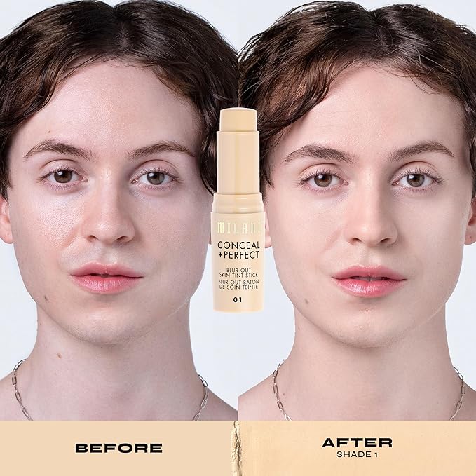 Milani Conceal + Perfect - Skin Tint Stick, Blur Out Tinted Moisturizer Makeup, Shade 01