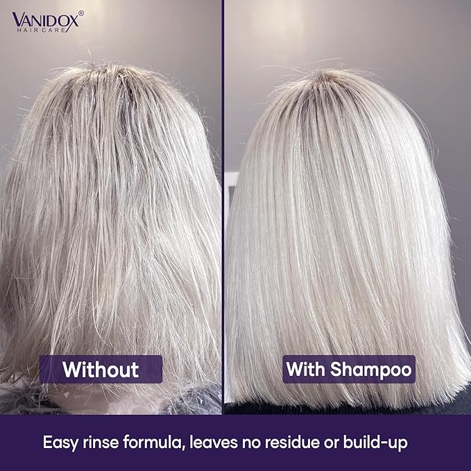 Brass Toning Purple Shampoo for Grey and Silver Hair, Infused with Purple Pigment, Sulfate Free Shampoo for Gray and Silver Hair (16 fl oz)