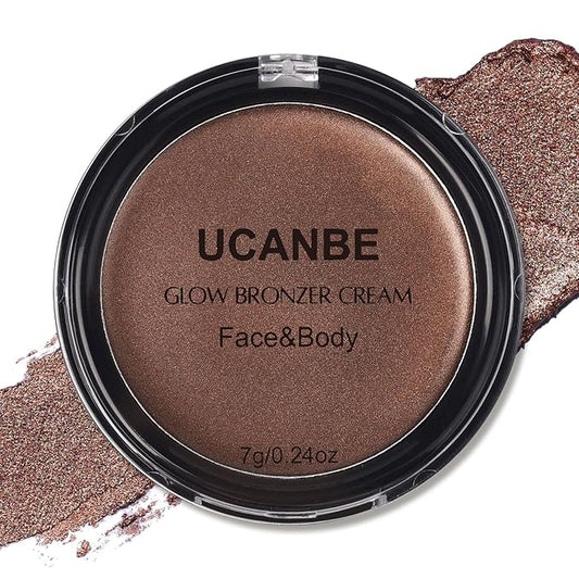 UCANBE Face & Body Cream Bronzer, Natural Tan Sun-Kissed Glow, Buildable Blendable for Long Lasting Bronzed Glow, Lightweight Contour Bronzing Multi-Use Shaping Palette for All-Day Luminous