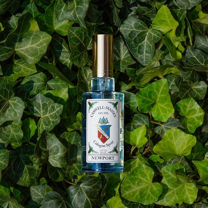 Caswell-Massey Gold Cap Newport Cologne Spray, Scents of Sandalwood, Cedar & Citrus, Fragrance For Men, Made In The USA, 3 Oz