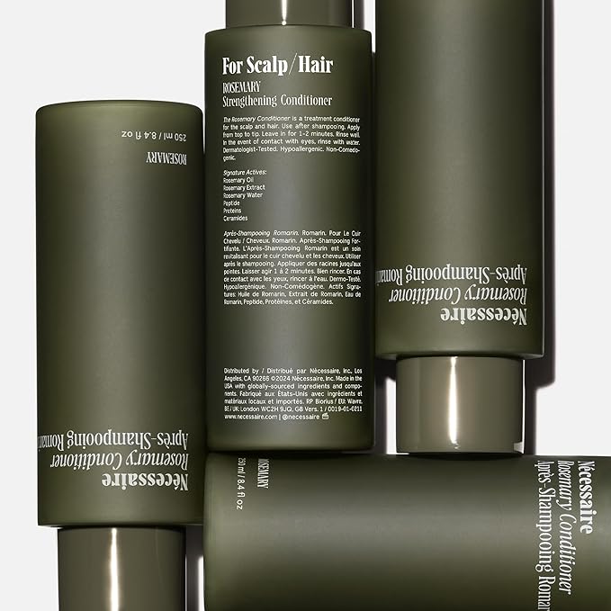 Nécessaire Rosemary Conditioner | Multi-Protien Strengthening Conditioner For Thinning Hair. For Women + Men. Good For All Hair Types/Textures. Free Of Sulfates. Color-Safe. 250 ml / 8.4 oz
