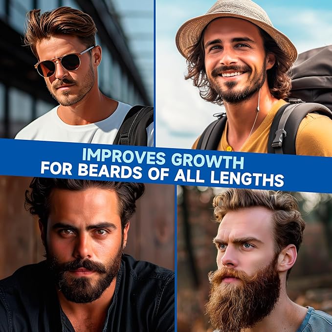 Beard Growth Oil - 2X Concentration Biotin Beard Oil for Men (2 oz) - Natural Mens Beard Oil with Argan Oil, Jojoba Oil and Vitamin, Beard Growth Softener, Moisturizer (Sandalwood)