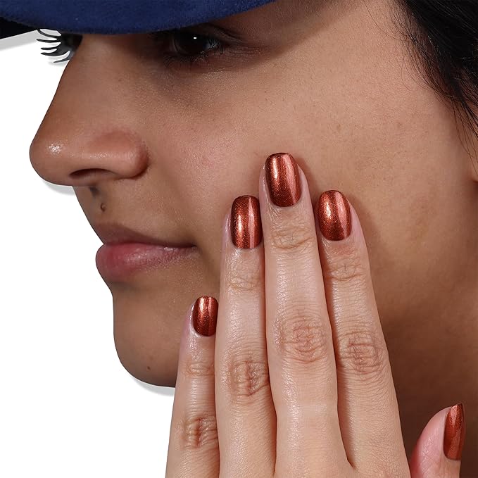 LONDONTOWN lakur Nail Polish - Chip-Resistant, Non-Toxic, Conditions & Hydrates Nails | Metallic Cinnamon, Posh Forever, .40 fl oz