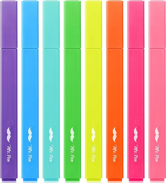 Mr. Pen- Aesthetic Highlighters, 8 pcs, Chisel Tip, Vibrant Colors, Cute Highlighters Assorted Colors, Back to School Supplies