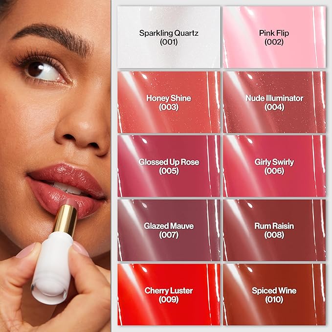 REVLON Super Lustrous Glass Shine Balm, Hydrating Tinted Lipstick, Sheer, Glossy Shiny Finish, 002 Pink Flip, 0.11 oz