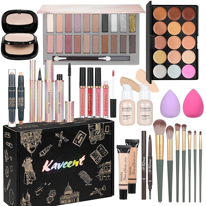 Makeup Set Makeup Kit for Women Full Kit Makeup Sets for Teens Women Gift Eyeshadow Palette Lipgloss Foundation concealer Makeup Kits forTeenager