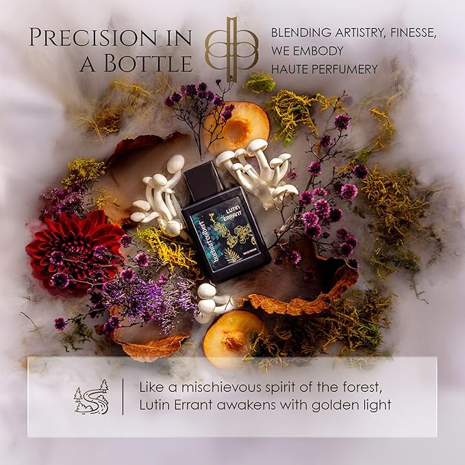 Lutin Errant Fragrance 50mL – Niche Eau de Parfum – Dry Woods, Coconut & Amber Perfume for Men & Women with White Musk & an Earthy Mushroom Heart